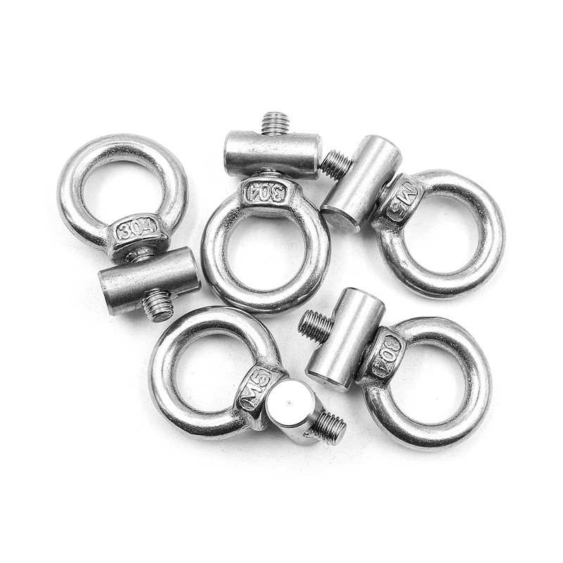 5 Pack ZONADAH M5 304 Stainless Steel Lifting Eye Bolts