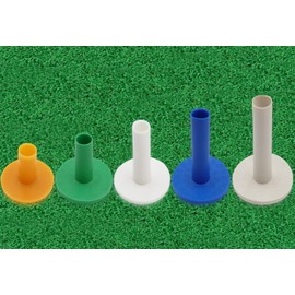 FINGER TEN Golf Rubber Tees for Driving Range Mats Value 5 Pack, Durable for Practice Mat Top Holder Indoor Outdoor Multicolor (1.5, 1.8, 2.3, 2.7, 3.13)