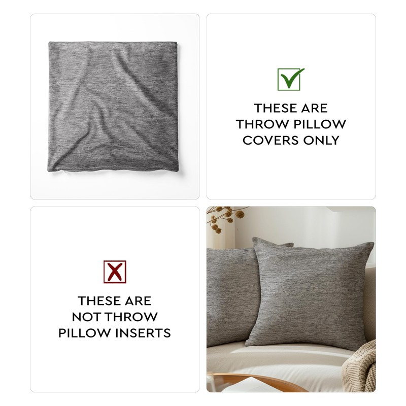 Encasa XO Fine Chenille Throw Pillow Covers 2 pcs Set