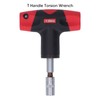 T Handle Wrench Fixed Torsion Chrome Vanadium Steel 1/4in Hex