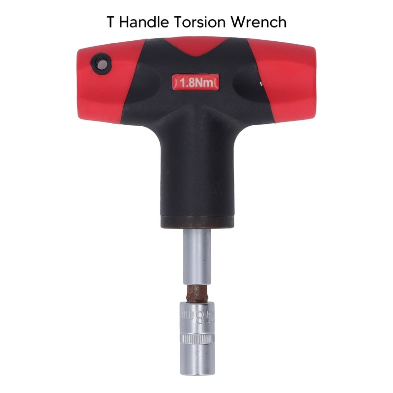 T Handle Wrench Fixed Torsion Chrome Vanadium Steel 1/4in Hex