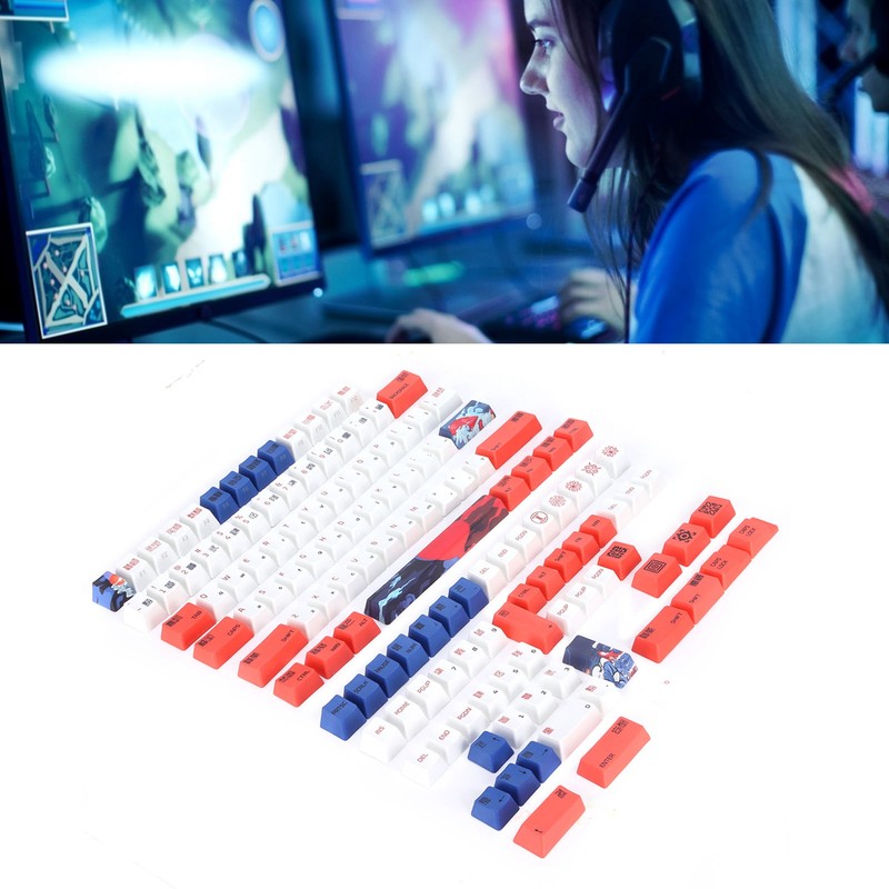 PBT Keycaps 134 Key English Style With Animal Pattern Elements