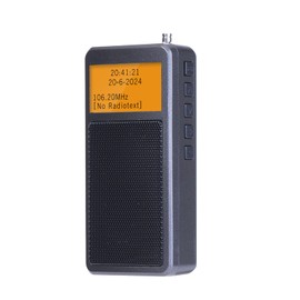 Swokely HRD-205 Portable FM Radio Multifunctional Radio Convert Signal to BT Headphones Auto Scan Station Alarm with Auto Power Off Timer Backlit Display with Headphone Jack