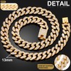 Flatfoosie Cuban Link Dog Collar Gold Silver Color Metal Dog