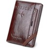 Porta Pasaporte Viaje,Cartera para Pasaporte RFID(Marrón cafe)