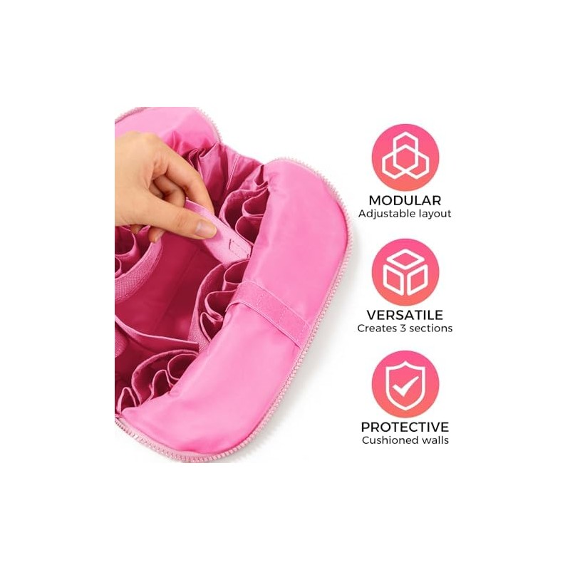 Travel Makeup Organizer, Compact Lightweight Accessory for Travel and Daily