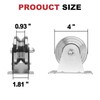 joytrace Heavy Duty 4" V-Groove Slide Gate Wheel Kit -