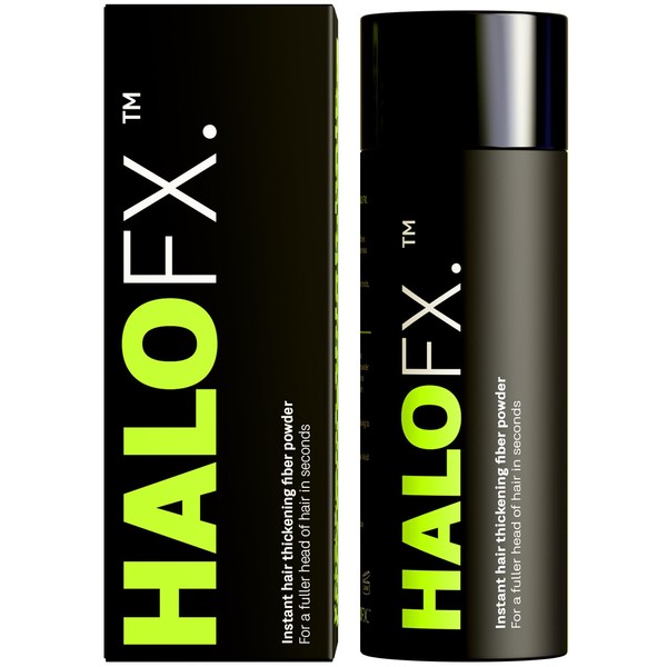 HALO FX. Hair Fibres for Thinning Hair | Hair Powder for a Natural Looking Full Head of Hair in Seconds | 27.5g Bottle | Vegan Friendly Hair Loss Concealer for Women and