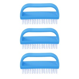 Superio Nail Scrubber Brush Nail Brush for Cleaning Fingernails Hand, and Toes, Small Scrub Brush Hand Scrubber Fingernail Brush Cleaner with Handle- Stiff Bristles, (3 Pack)