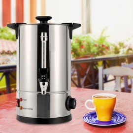 Coffee Urn, 8L/2.11Gal Commercial Grade Stainless Steel Coffee Maker with Automatic Temperature Control 110V 1000W Electric Hot Water Urn Coffee Machine for Home Party Office Wedding Catering Events