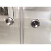 Top Hardware Stainless Steel 2-1/4" OD Thru-Glass Shower Sliding Door