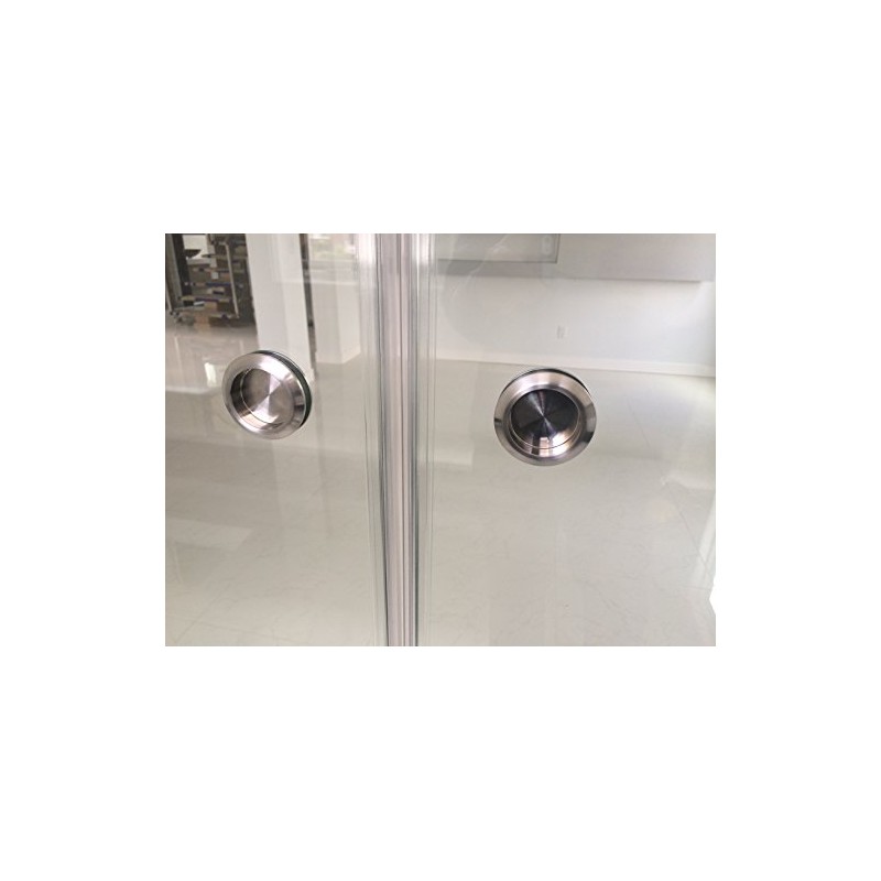 Top Hardware Stainless Steel 2-1/4" OD Thru-Glass Shower Sliding Door