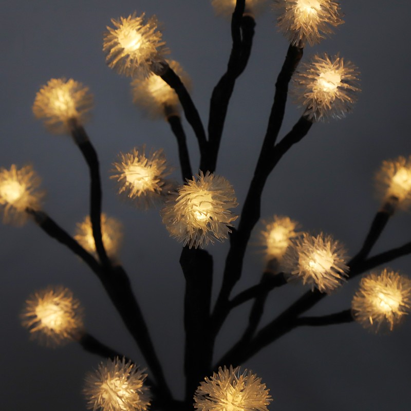 2pcs 20LED Solar Powered Fairy Lights Outdoor Dandelion Lamp Garden
