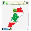Lebanon Map Flag Vinyl Car Bumper Window Sticker 5" x 4"