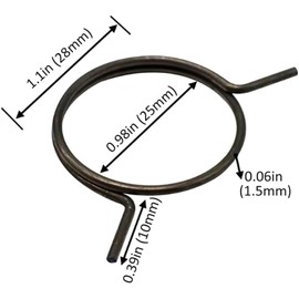 Dwuww 5 Pcs Black Replacement Door Handle Springs for Door Knob Handle Lever Latch Internal Coil Repair Spindle Lock Torsion Spring Carefully Before Order