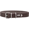 HUNTER Grenada Leather Dog Collar, Colour: Dark Brown, Handmade in