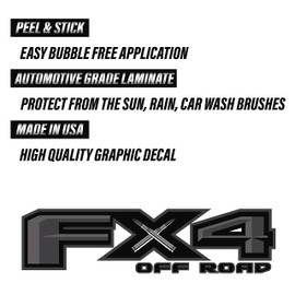 FX4 Off Road Decal USA Black Flag Replacement Sticker (FX4 Off Road Decal Black Aftermarket Replacement Sticker)