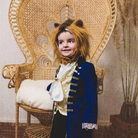 Moerstar Beast Cosplay, Halloween, Children, Boys, Beast, Halloween, Beauty and the Beast, Prince Costume, Cosplay Costume, Kids, Party, Christmas, School Festival, Cultural Festival, End of Year Party (Beast, XS)