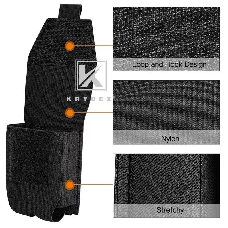KRYDEX Tactical Handcuff Pouch Low Profile Cuff Holster MOLLE /