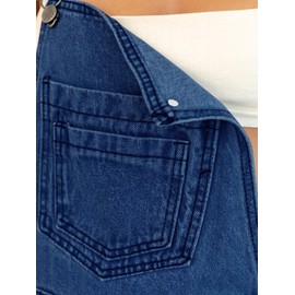 Cicy Bell Womens Bib Denim Overalls Loose Fit Wide Leg Revolt Jeans Jumpsuits Summer Work Outfits with Pockets