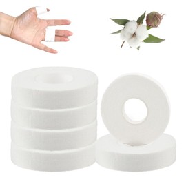ANAMPION (6 Pack) 0.8inch*10yard White Athletic Sports Tape Very Strong Easy Tear No Sticky Residue Tape for Athlete & Sport Trainers & First Aid Wrap,Suitable for Bats,Tennis,Gymnastics & Boxing