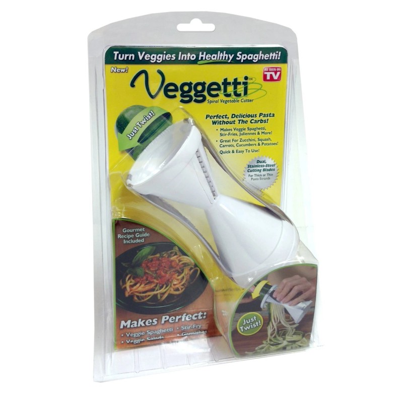 Veggetti White Vegetable Spiralizer Easy Veggie Slicer for Healthy Noodles