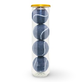 PRICE Tube of 4 Colour tennis balls (2 x 4 Blue balls)