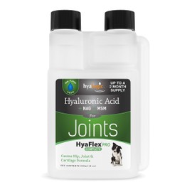 Hyalogic HyaFlex Pro-Complete Dog Joint Supplement, Canine Joint Support â Hyaluronic Acid Joint Supplement for Dogs âw/ Glucosamine MSM Supplement 30-60 Day Supply, Cartilage & Coat Supplement