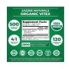 Zazzee Organic Vitex, 2 PACK, 500 mg, 120 Vegan Capsules