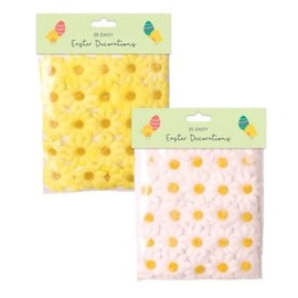 Tallon International Easter Decorations, Bonnet Arts and Crafts, Egg Hunt - 25 White Craft Daisies