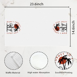 Anycarf Summer Kitchen Dish Towel Funny Skull Gifts Skeleton Tea Towel for Tea Room Toilet Bathroom Home Kitchen Decor Accessories