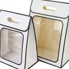 Transparent Window Gift Bag with Two-Tone Handle Portable 4ea