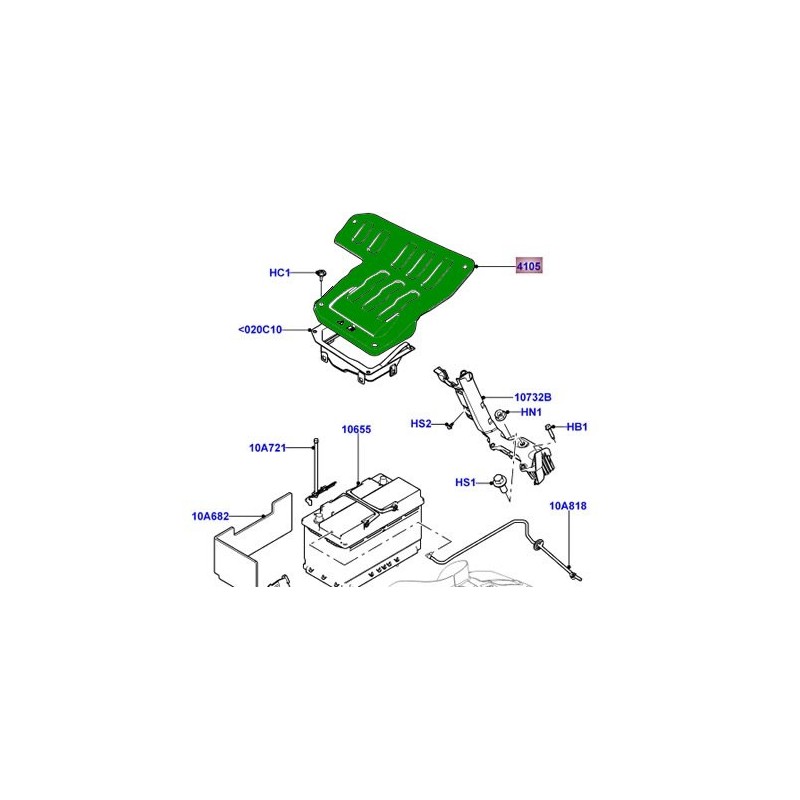 GENUINE LAND ROVER BATTERY BOX COVER RANGE ROVER EVOQUE LR124277