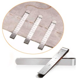 Lohas Select Sewing Clips Set of 20 Stainless Steel Hemming Clips 3 Inches Measurement Ruler