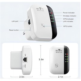 2025 WiFi Extender WiFi Range Extender, Wireless Internet Repeater, WiFi Extenders Signal Booster for Home Up to 5000 sq.ft and 45 Devices,1-Key Setup, Access Point, Alexa Compatible