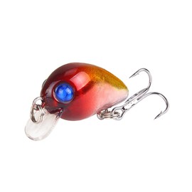 CENPEK 10pcs Fishing Lure 3 cm/1.6 g Mini Wobbler Fishing Lure Artificial Hard Bait Crankbait with Tackle Box