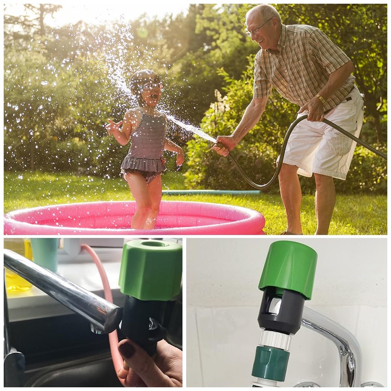 Ecyc Kitchen and Garden Watering Tap, Hose Pipe Snap Connector
