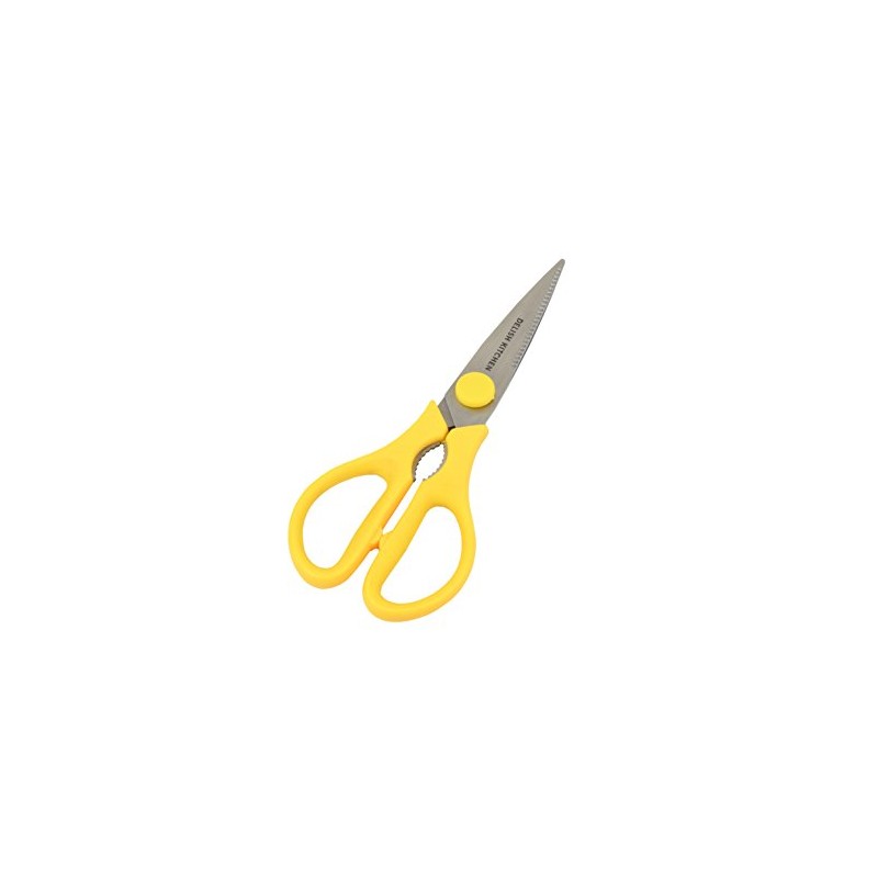 DELISH KITCHEN Pearl Metal Kitchen Scissors, Yellow, 8.3 x 3.3