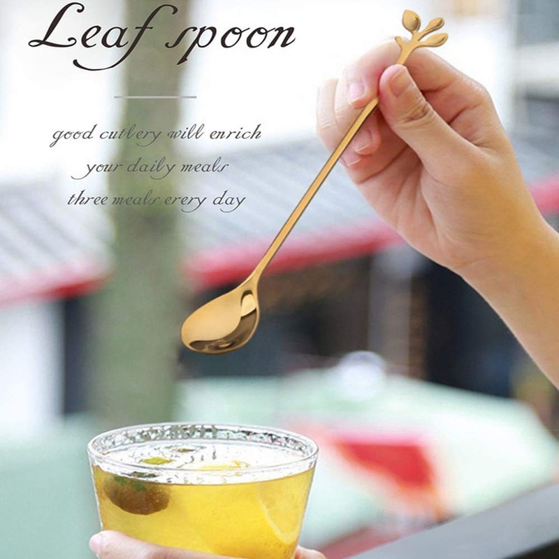 Long Handle Iced Tea Spoons Set of 6, Comicfs 7.6"