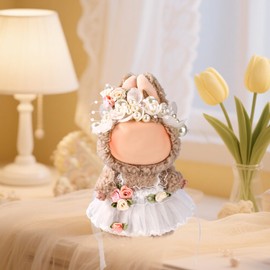 SAVITA Doll Clothes Set for 17cm Plush Dolls, Wedding Garden Princess Fairy Dress Outfit with Elegant Pearl Headpiece, Butterfly Wing & Floral Clip Accessories Gifts for Dress Up Collectors (No Doll)