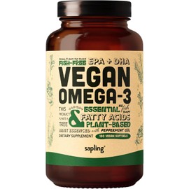 Vegan Omega 3 Supplement - Plant Based DHA & EPA Fatty Acids - Carrageenan Free, Alternative to Fish Oil, Supports Heart, Brain, Joint Health - Sustainably Sourced Algae, Fish Oil Free - 180 Softgels