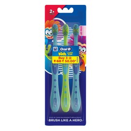 Oral-B Kids Toothbrush, Extra Soft (Pack of 3)