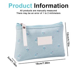 Sporgo 5 Pieces Small Cosmetic Bag: 5 Colours Makeup Bag Multifunctional Cosmetic Bag Portable Make Up Bag Zipper Storage Bag for Cosmetics, Change, Toiletries, multicoloured