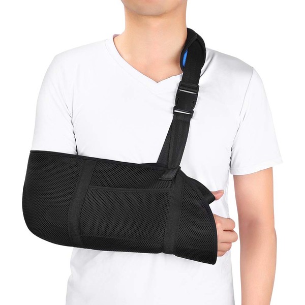 Arm Sling, Breathable Shoulder Immobilizer with Buckle Elbow Sling for Broken Arm, Rotator Cuff Injury, Elbow Wrist Subluxation, Dislocation, Fracture Pain Relief