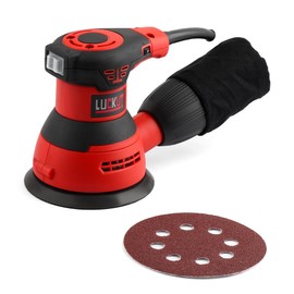 LUCKUT Random Orbit Sander, Variable Speed 5-Inch, 3.0Amp Electric Random Orbit Sander,7000-14000 RPM 6 Variable Speeds Sander Machine, Dust Collection Bag for Woodworking, Sanding, Polishing