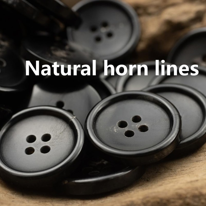 11Pcs Real Horn Buttons Set for Men Women's Blazer and