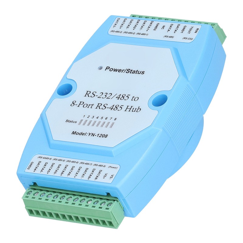 RS485 Hub 8 Ports OptoIsolated AntiInterference HighSpeed Transmission Repeater Distributor
