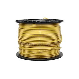 Paladin 12 AWG Gauge Insulated Solid Copper THHN/THWN-2 Building Wire - 600 Volts Residential, Commercial, Industrial UL Listed - #12 Solid 500' FT Spool (Yellow)
