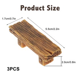 3PCS Mini Resin Bench, Fairy Garden Accessories and Garden Ornaments Outdoor, Dollhouse Accessories for DIY Decor and Garden Gifts