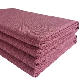 TinaKim Upholstery Fabric, Faux Linen Material, for Seat Sofa Chair Cover Repair (Rose 6, 2 Yards (57x 72 inch))